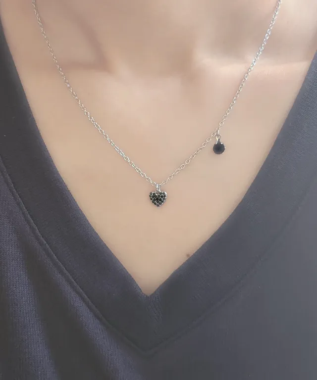 촘촘 큐빅 하트 앤 난집큐빅 써지컬 목걸이 상세 이미지 11