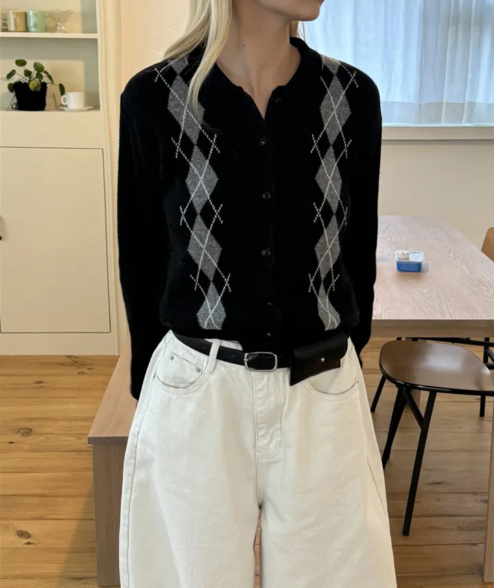 콜리 아가일 카라 가디건 상세 이미지 31