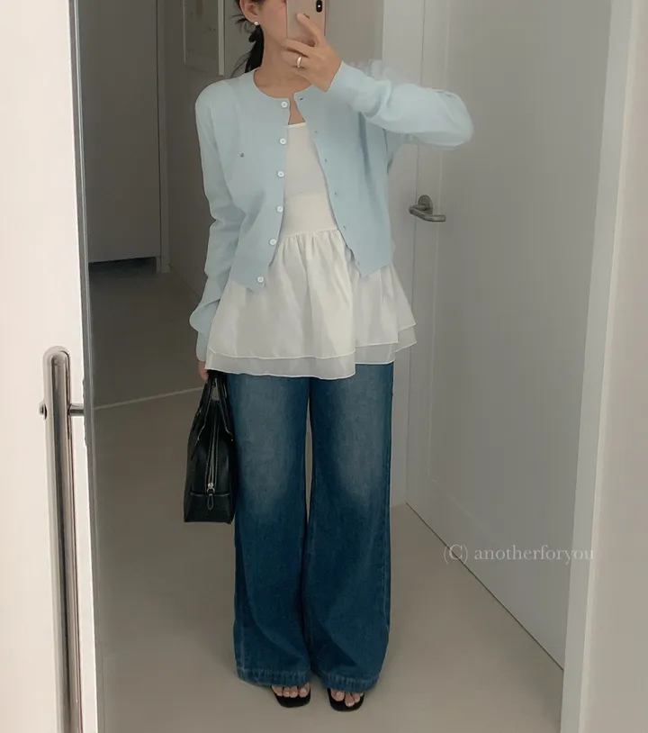 미니 심볼 펜던트 라운드 숏 가디건 4col : 어나더포유 상세 이미지 31