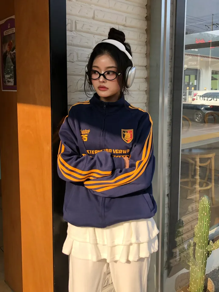 레브 트랙 유니폼 빈티지 져지 집업 상세 이미지 6