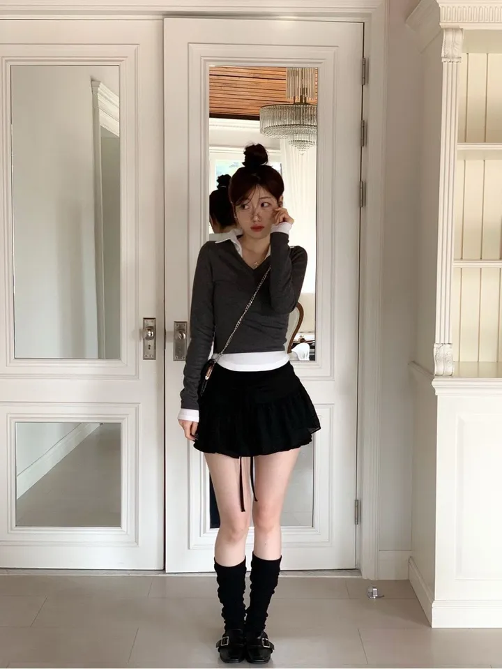 [캐시미어가디건ෆ잘록핏]르본 배색 아가일 패턴 잘록 시보리 카라넥 캐시미어 울니트 버튼 가디건 4color 상세 이미지 37