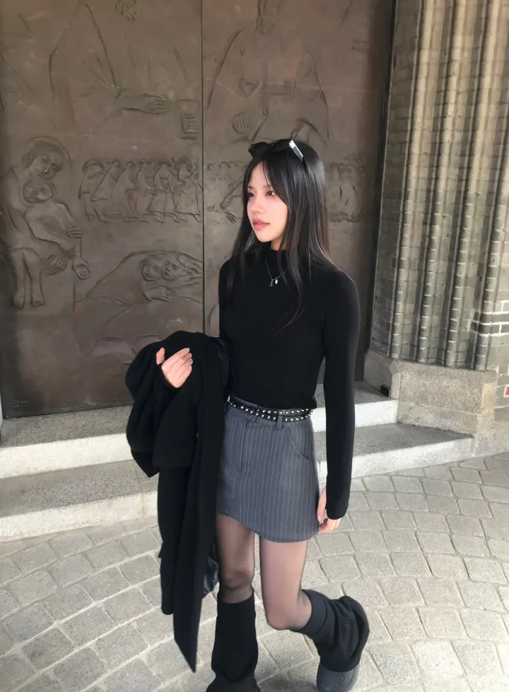 [울함유고퀄🖤] 엘리 울 더블 버튼 뒤트임 누빔 겨울 롱 코트 상세 이미지 38