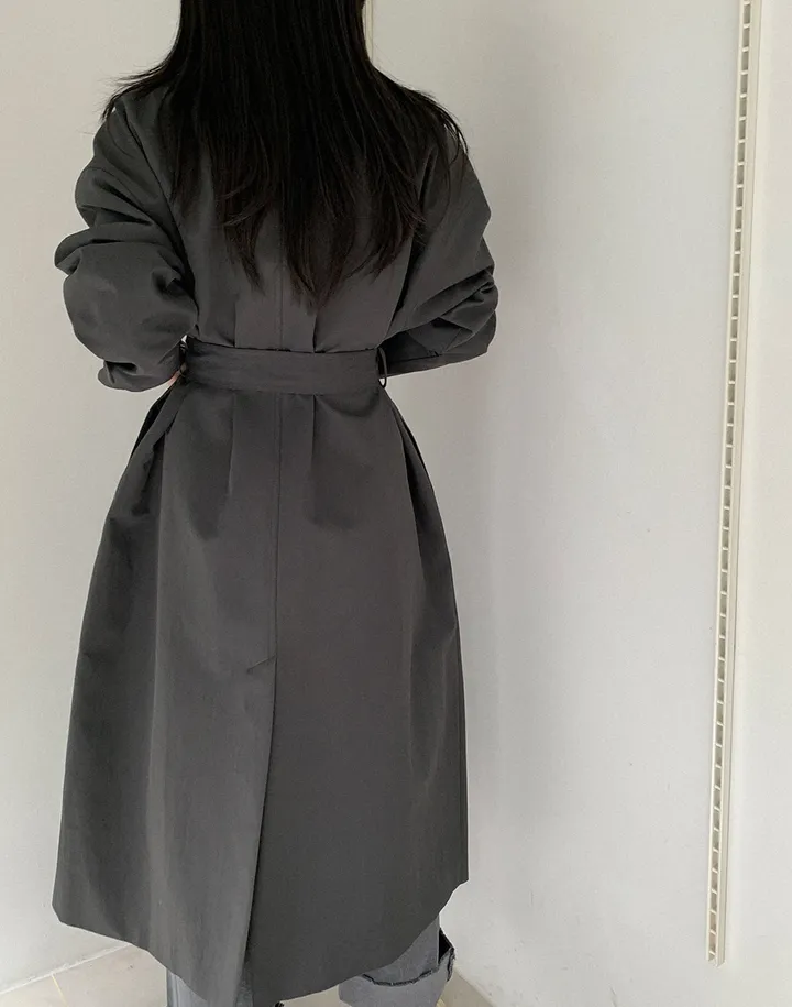 쇼룸 루프백 더블 트렌치 코트 상세 이미지 19