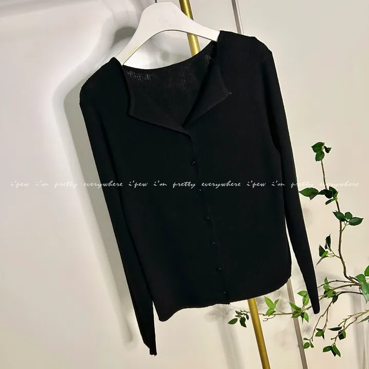 (강추)여리핏 골지 카라 니트가디건 -4color / 번따룩 니트 집업 후드 맨투맨 슬랙스 페이크퍼 상세 이미지 46
