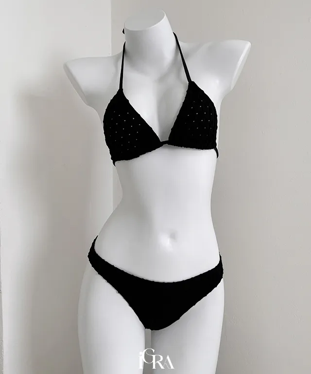 3Color 홀터넥 비키니 3pcs 뱃살커버 수영복 세트 상세 이미지 15