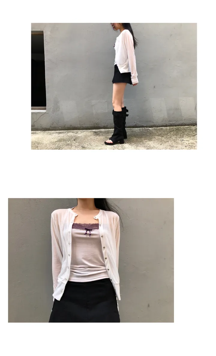 sheer ring cardigan (5color) / 시어 링 가디건 상세 이미지 16