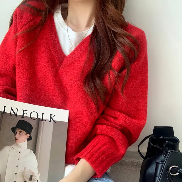 [ 무조건 소장 추천! 인기만점 ] 데일리 루즈핏 V넥 니트 상세 이미지 54