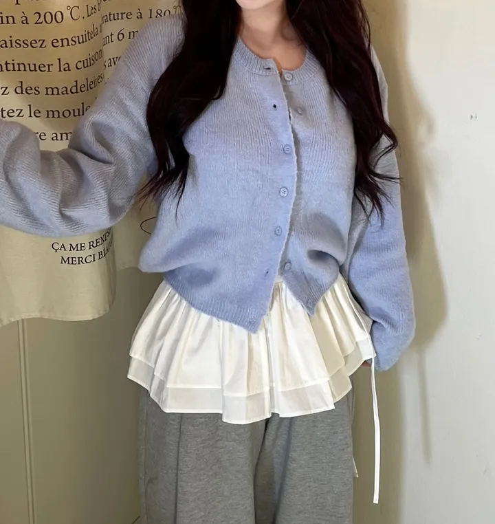 [다음날도착!당일배송/봄가디건/핏보장]라운드 벌룬 아방핏 니트 가디건/9color 상세 이미지 8