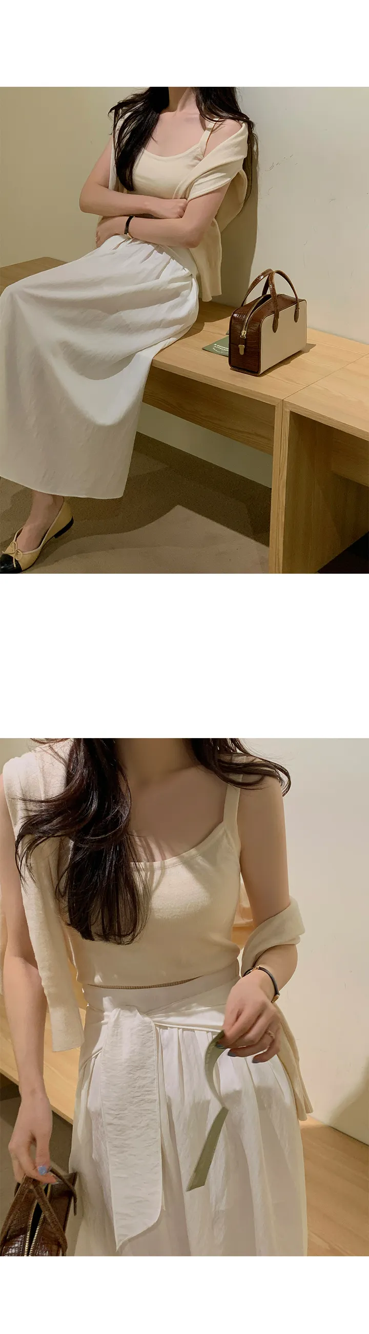 파스텔나시 가디건SET 3color 데일리룩/러블리/나시가디건/가디건set/나시set/셋업/간절기가디건/가디건셋업/슬림핏/니트나시 상세 이미지 6