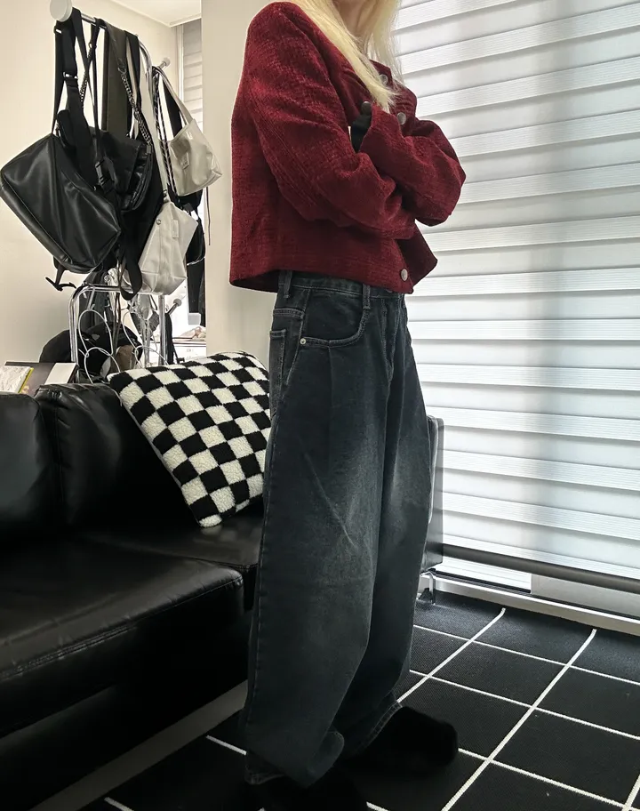 [🎀누적판매 1천장🎀]Allday washing pin-tuck wide denim 올데이 워싱 핀턱 와이드 데님 상세 이미지 7