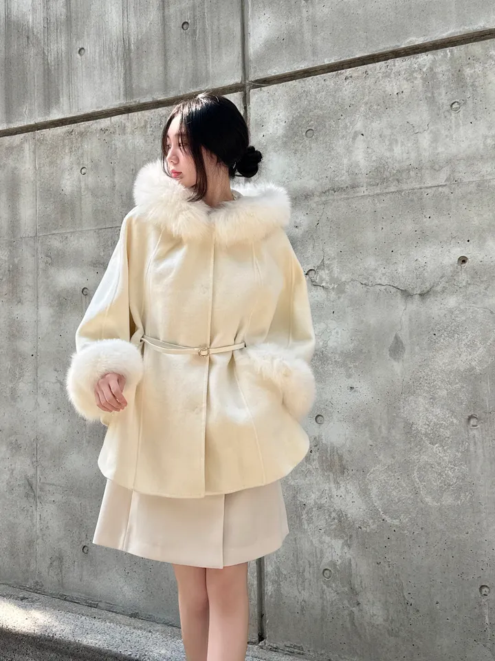 [MADE/호주울100% 폭스100%]3color 폭스퍼 탈부착 케이프 코트/ 저퀄리티 비교 불가!! 상세 이미지 15