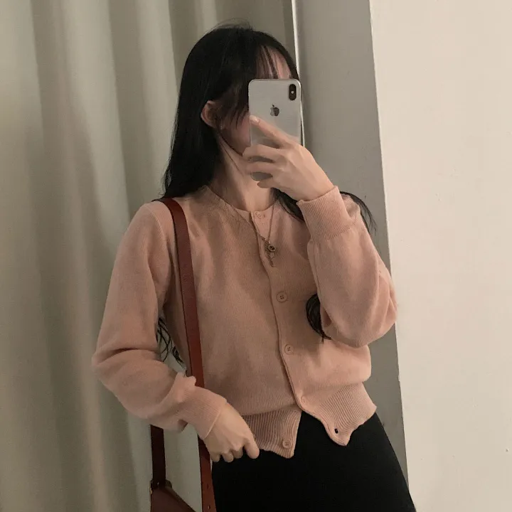 [데일리감성/고퀄!] 어뮤즈 라운드 무지 베이직 니트가디건 - 10color 상세 이미지 34