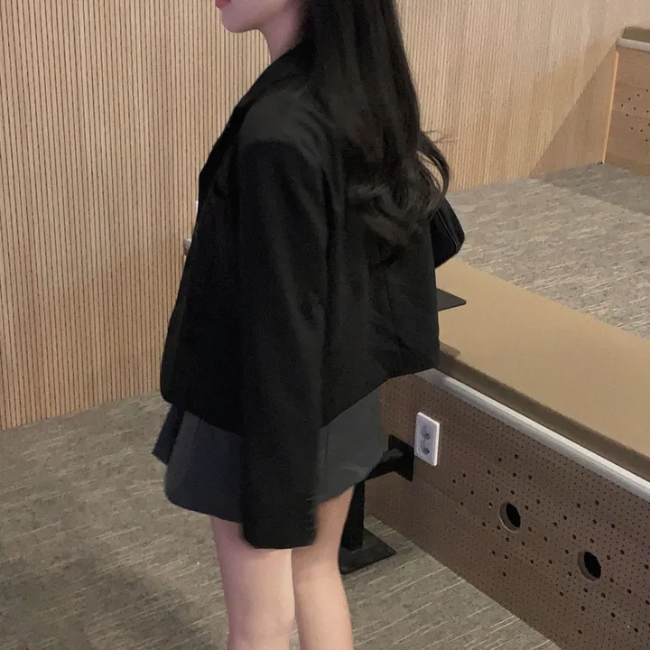 [봄자켓 종결!/🌸신상!]으른핏 클래식 원버튼 카라 포켓 베이직 숏자켓 상세 이미지 31