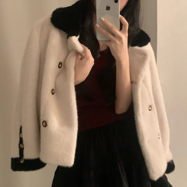 [따뜻해요/분위기갑🖤] 체코 밍크 퍼 루즈핏 카라자켓 - 2color 상세 이미지 28