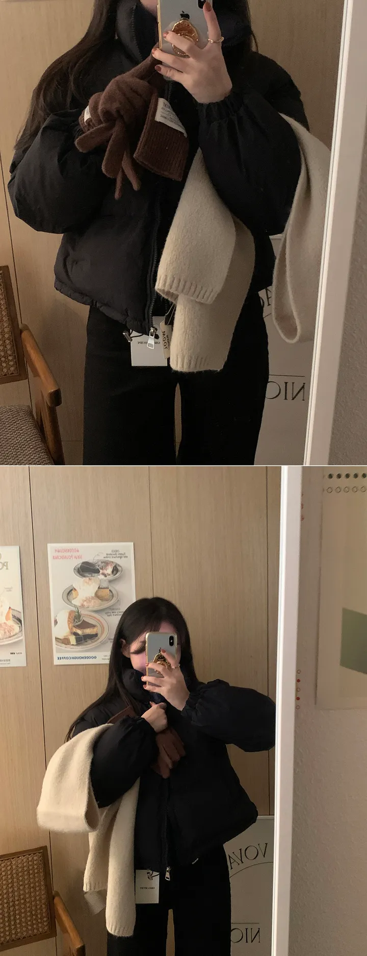 [주문폭주/당일출고🖤] 스노우 파스텔 크롭 숏 패딩 pd (웰론솜)(생활방수가능) 상세 이미지 108