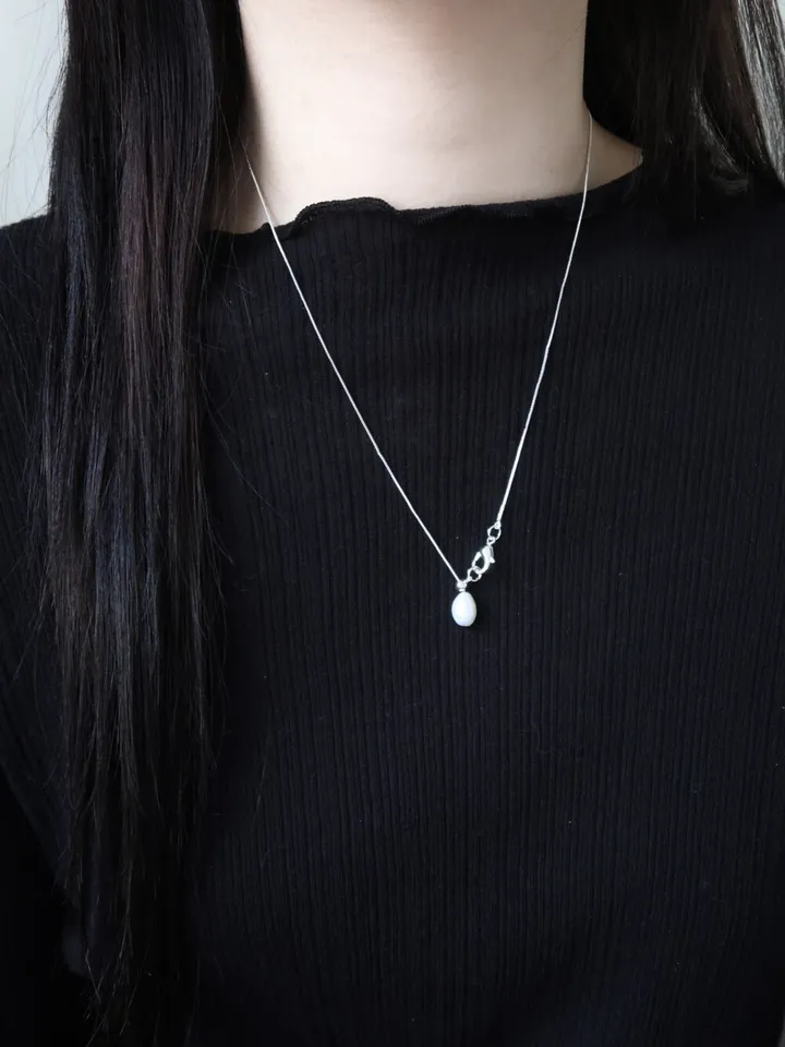 thin pearl drop necklace 상세 이미지 3