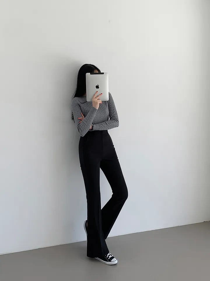 콤마 5컬러 3기장 슬림 부츠컷 슬랙스 P0002420 상세 이미지 50