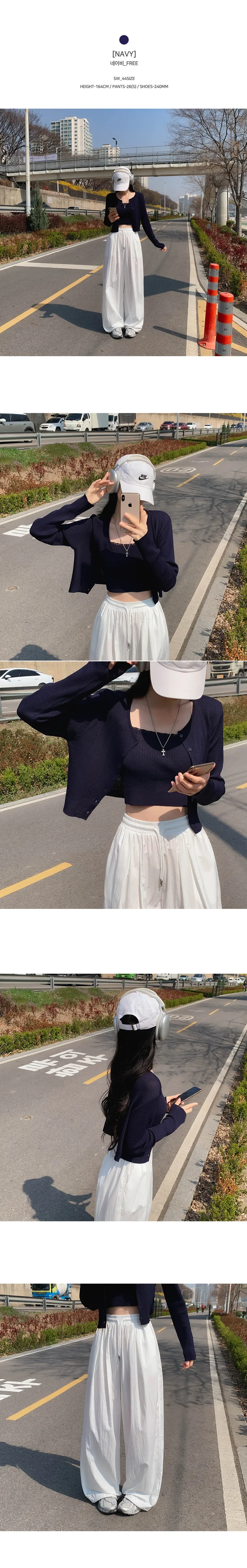 [단품구매가능] 쿨 브랑 레이스 끈나시/가디건 - 6color 상세 이미지 5