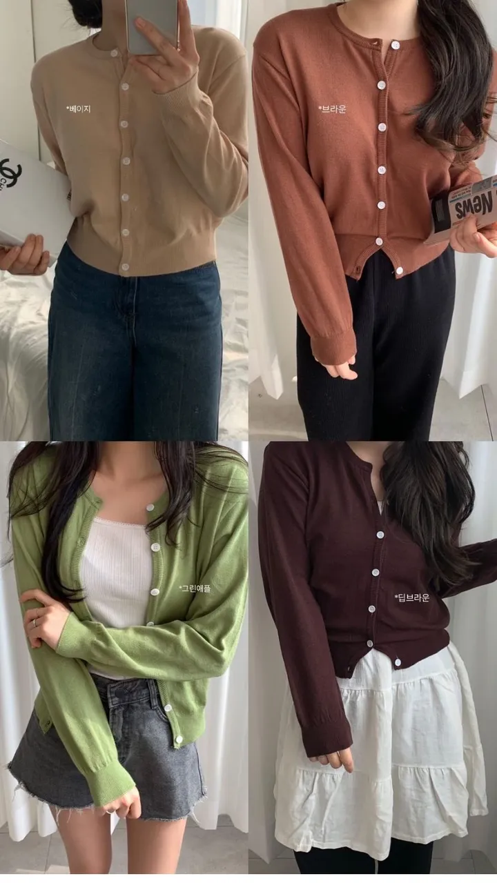 [주문폭주!][봄신상/데일리템/최저가] 아렌 베이직 라운드 가디건 (10color) 상세 이미지 13