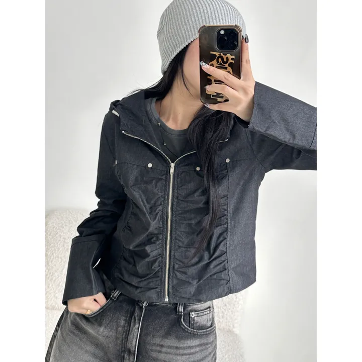 ★2/25 출고예정★❤️‍🔥컬러추가│누적판매2,000 돌파 기념❤️‍🔥비죠 버튼 포인트 블랙 루즈 와이드 빈티지 데님 팬츠(3-5일 여유주문) 상세 이미지 33