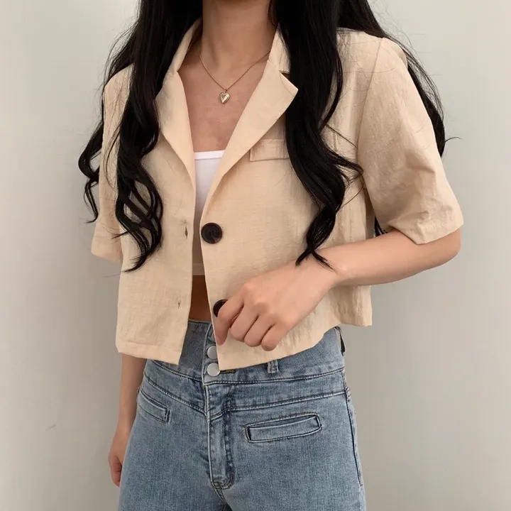 [베스트재진행] 린넨 크롭 반팔JK 상세 이미지 22