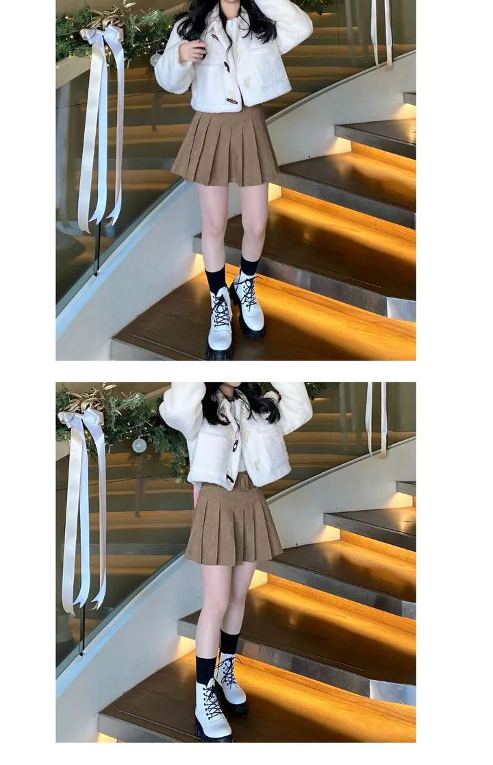 [라스트세일][데이트룩⛄] 털빠짐x, 더플 뽀글이 무스탕 자켓 떡볶이 코트 플리스 누빔 숏 코트 [데이트룩/ 여친룩/ 연말룩/ 신년룩 추천] 상세 이미지 9