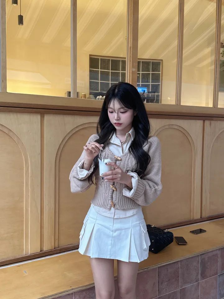 [아방핏/fw] 엘리 떡볶이 꽈배기 니트 가디건 상세 이미지 21