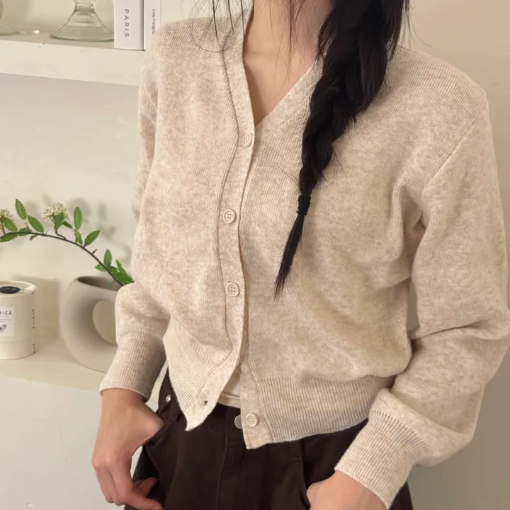 {✩봄 신상 / 넉넉 여리핏✩} 🌸팔뚝살 커버 맛집🌸 파스텔 니트 브이넥 가디건 상세 이미지 21
