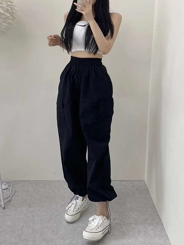 🎀국내제작/편한착용감/최저가강추/모델소장/시원한소재/오래착용가능🎀데일리 꾸안꾸 바스락 에스파 카고 조거 트레이닝 팬츠 상세 이미지 21
