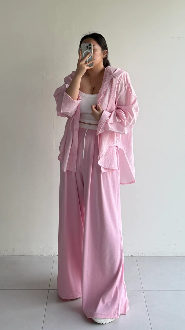 [필수템] 배색 밴딩 후들 롱 팬츠 (4color) 상세 이미지 30