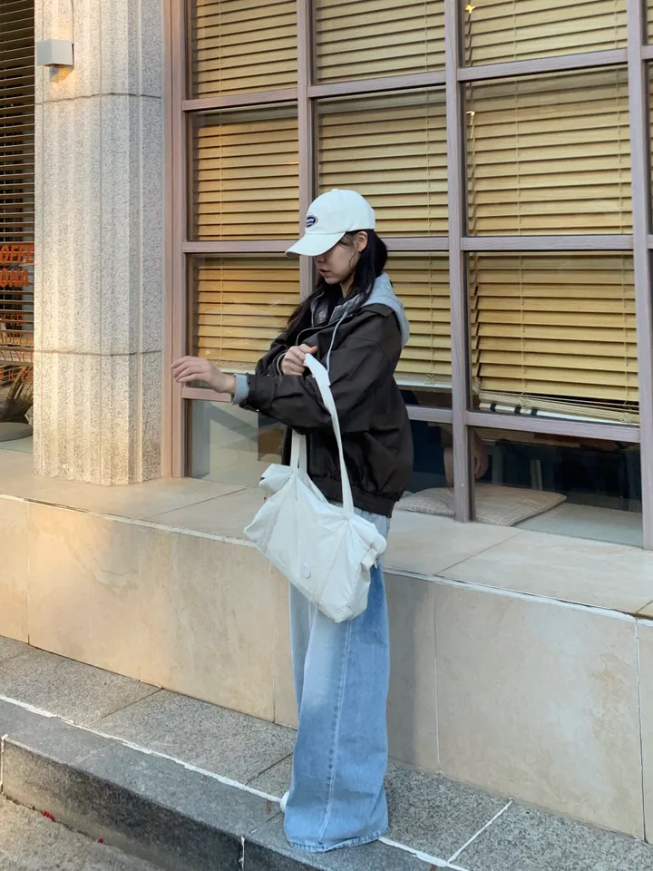 <미리 봄🌸/찐오버핏> 데이 오버핏 카라 블루종 레더자켓 - 2color 상세 이미지 21