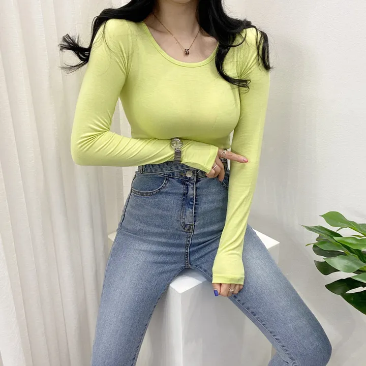 🚀당일발송🚀[묶음할인/10컬러] 봄 가을 말랑 유넥 긴팔 티셔츠 이너티 상세 이미지 20
