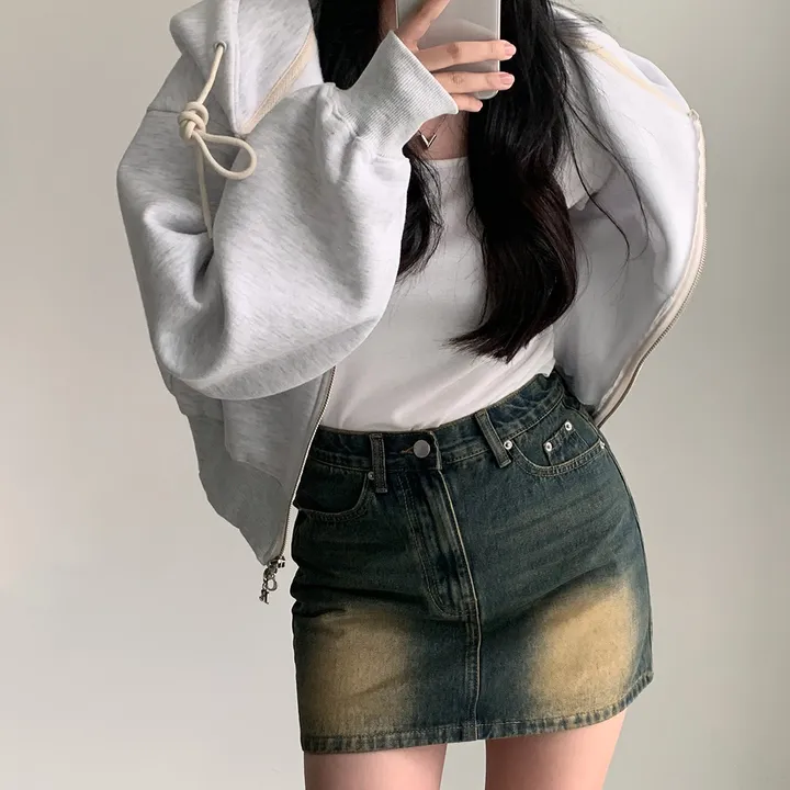 [완전인기✨/백염컬러 당일출고!] 자체제작 크치Made 꿈에 나온 핏, 투웨이 양기모 크롭 후드집업 ver 아우터 자켓 - zipup 상세 이미지 165