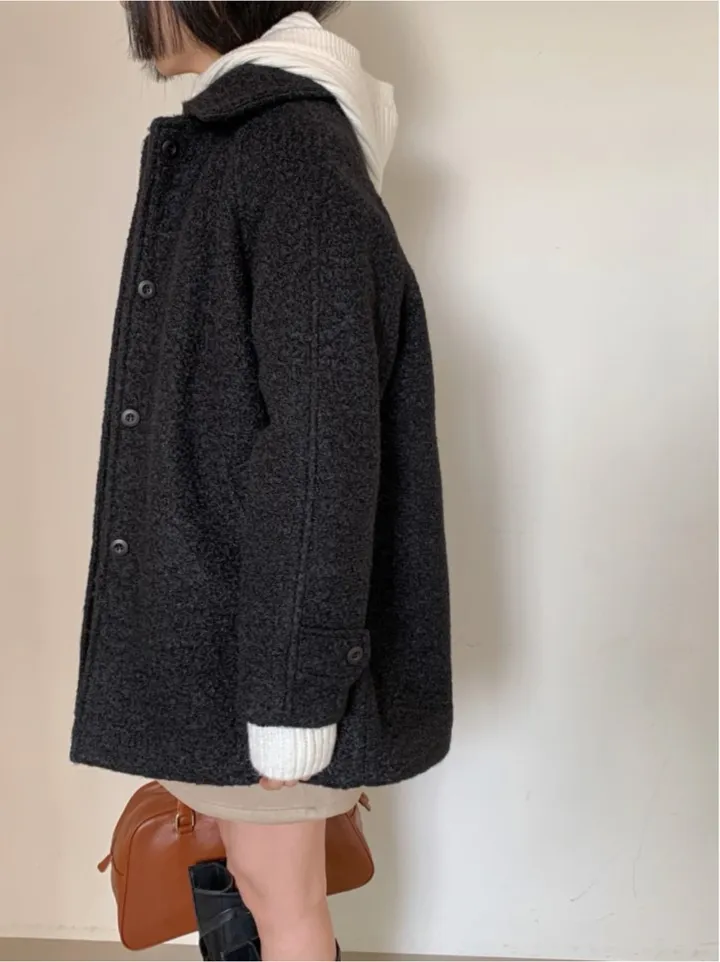 [울코트/울40%/누빔] 코지 부클코트 하프코트 코트 (3colors) 상세 이미지 63