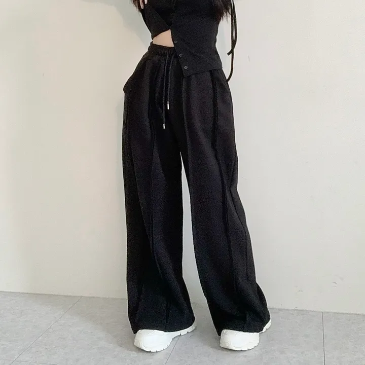 [꾸안꾸필수/넉넉핏] 타르트 데끼 두줄 통 와이드 팬츠 상세 이미지 40