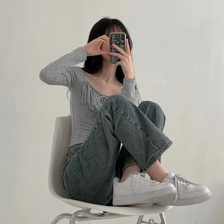[히든밴딩/3단기장/S-4XL💫] 리어스 세미 와이드 롱 워싱 데님 팬츠 6colors 상세 이미지 37