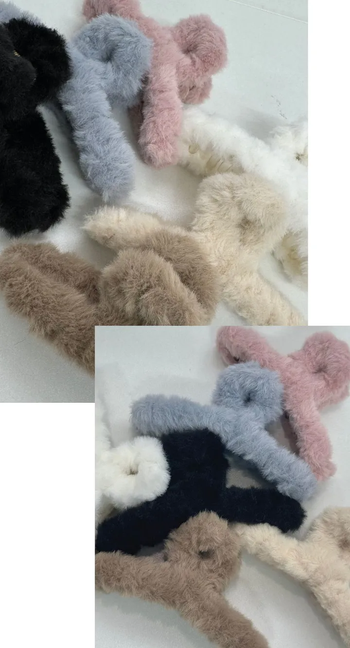 [추가금x/1피스3700원 3피스7700원 6피스 10000원] 11cm 퍼 집게핀 색상변경가능 상세 이미지 11