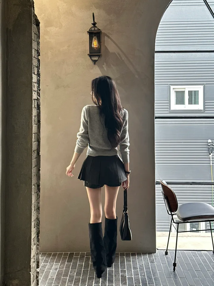 [단독*에이블리f/w신상/모델극찬/기본템정석*]심플베이직데일리니트가디건 -5color(아이보리,연브라운,블랙,연그레이,진그레이) 상세 이미지 33