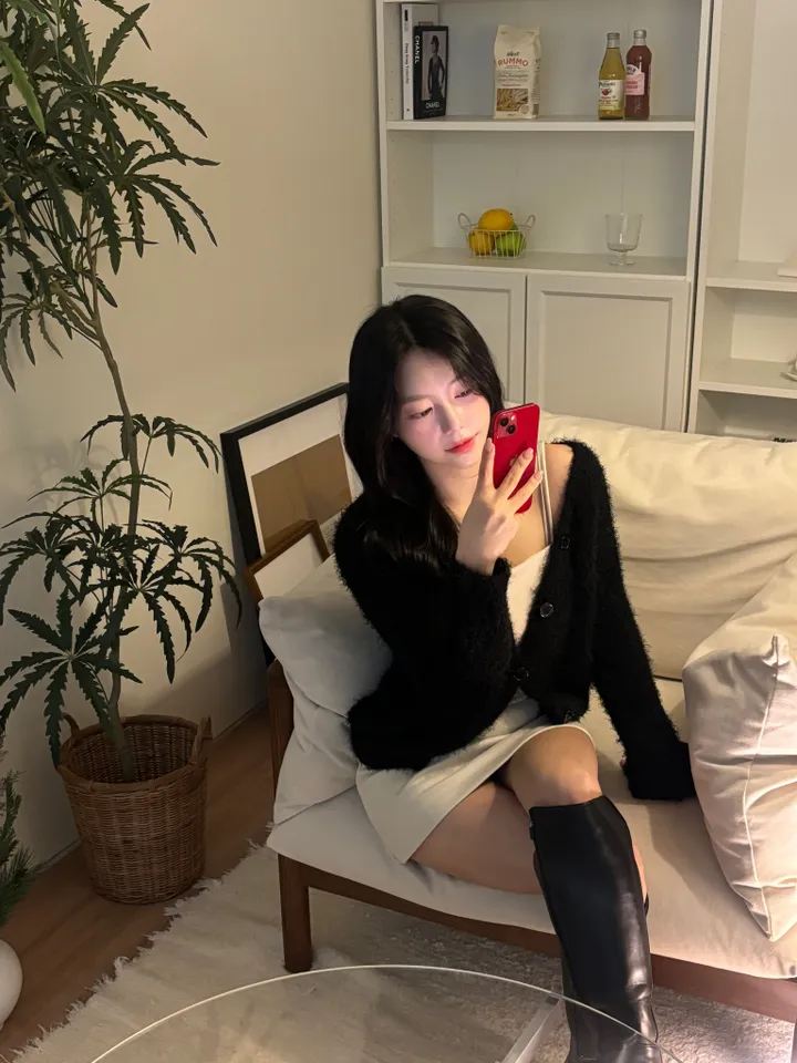 [🚀당일출고🚀] 2컬러 클라우드 부클 모헤어 가디건 상세 이미지 5