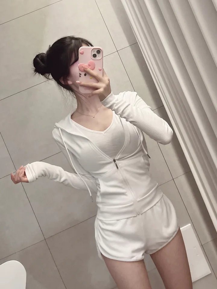 *미친가격🩷SEXY트레이닝* 스키 데일리 후드집업 골지 팬츠 트레이닝 set 상세 이미지 7