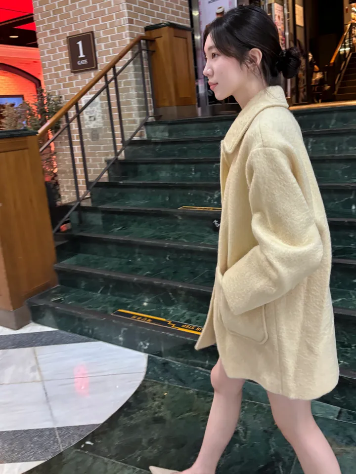 얼리버드 세일!![3COLOR/알파카8 모헤어12] 버터 모헤어 하프 핸드메이드코트 상세 이미지 31