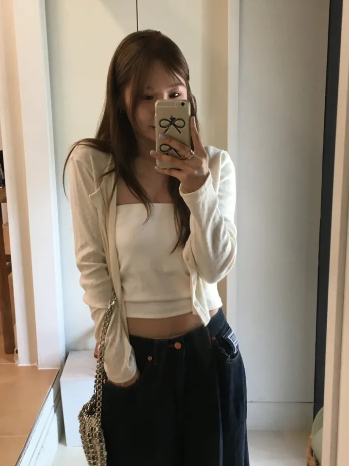 빈티지 딸기 가디건 레드,아이보리, 블랙 [가디건/디테일/빈티지/여름코디/코디추천/데일리/대학생/캐주얼/y2k] 상세 이미지 19