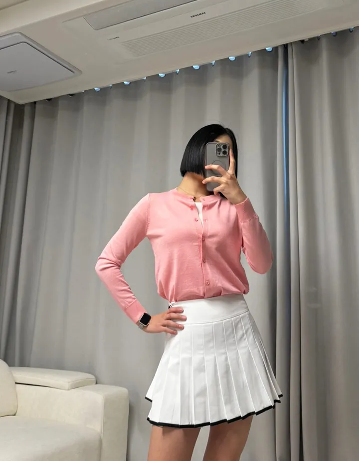 [빅사이즈/12COLOR] 기본템 심플 라운드넥 스판 니트 가디건 상세 이미지 19