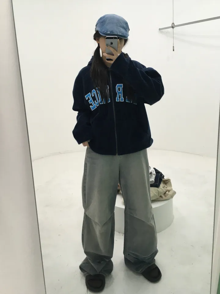 자수 후리스 후드집업 상세 이미지 19