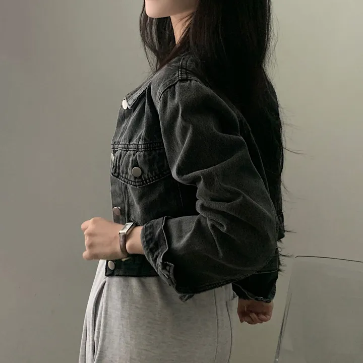 [기획/가을필수!] 퍼즐 데님 크롭 청자켓 - 2color 상세 이미지 16