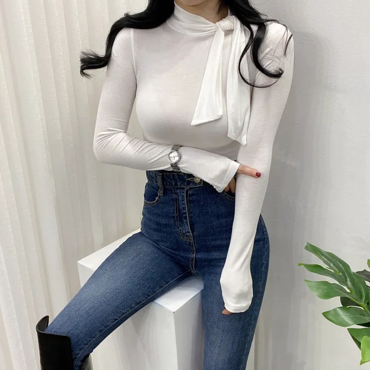 🚀당일발송🚀 [여성미가득] 럽럽 스카프 폴라 티셔츠 상세 이미지 11