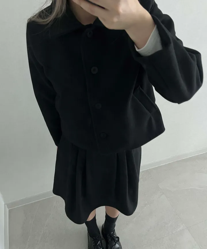 [💥주문폭주💥] 카라 숏코트 자켓 (4color) 도쿄룩 일본여행룩 간절기자켓 하객룩 숏코트 상세 이미지 9