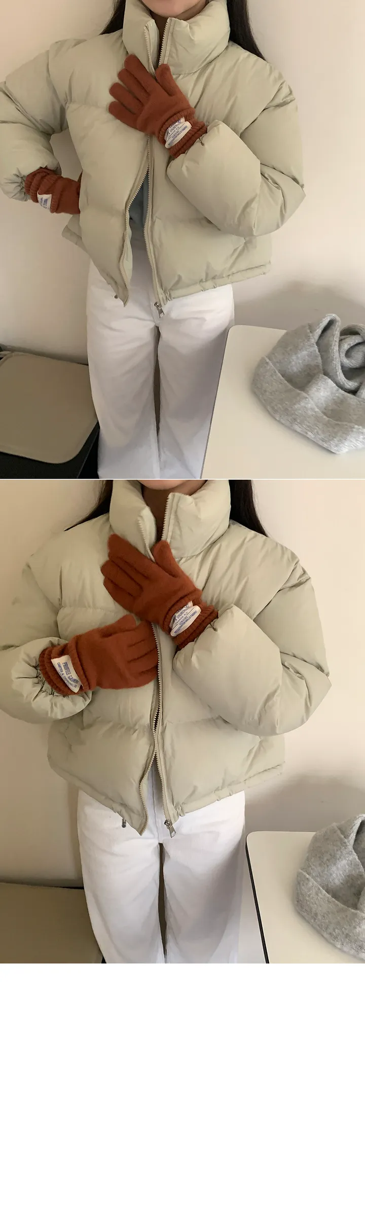[주문폭주/당일출고🖤] 스노우 파스텔 크롭 숏 패딩 pd (웰론솜)(생활방수가능) 상세 이미지 20