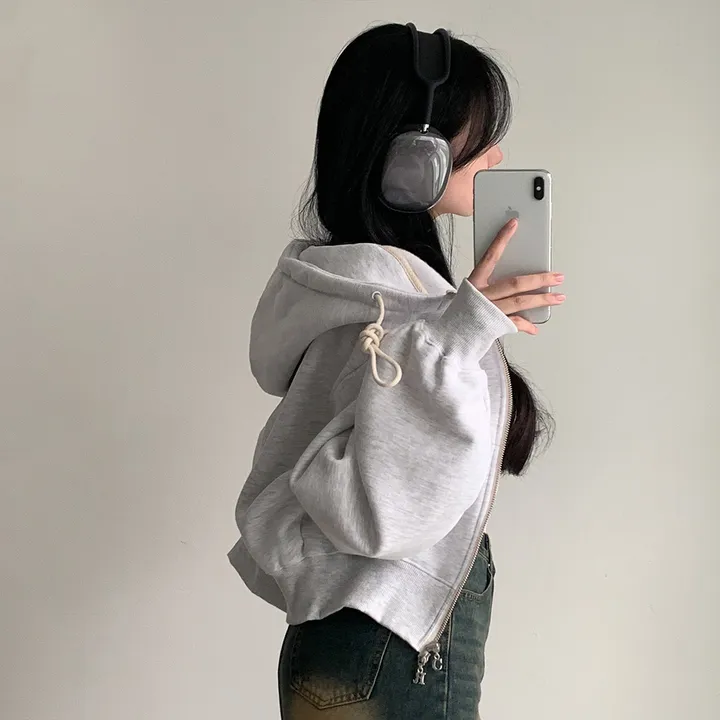 [완전인기✨/백염컬러 당일출고!] 자체제작 크치Made 꿈에 나온 핏, 투웨이 양기모 크롭 후드집업 ver 아우터 자켓 - zipup 상세 이미지 152