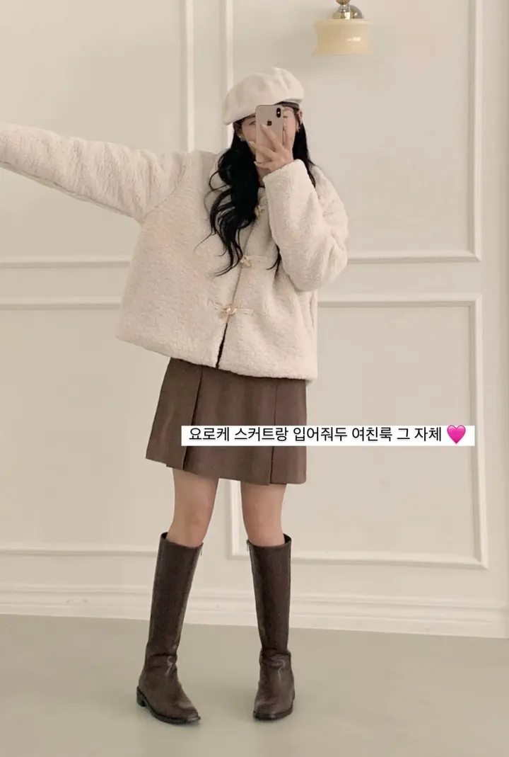 [누빔안감] 포이 양털 뽀글이 떡볶이 코트 자켓(2 colors) 상세 이미지 3